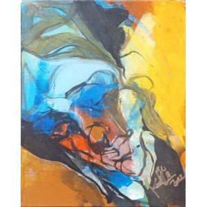 Khalid Khan-Kaay, 7 x 9.5 Inch, Acrylic on Board, Figurative Painting, AC-KHKN-100 Khalid Khan-Kaay, 7 x 9.5 Inch, Acrylic on Board, Figurative Painting, AC-KHKN-100